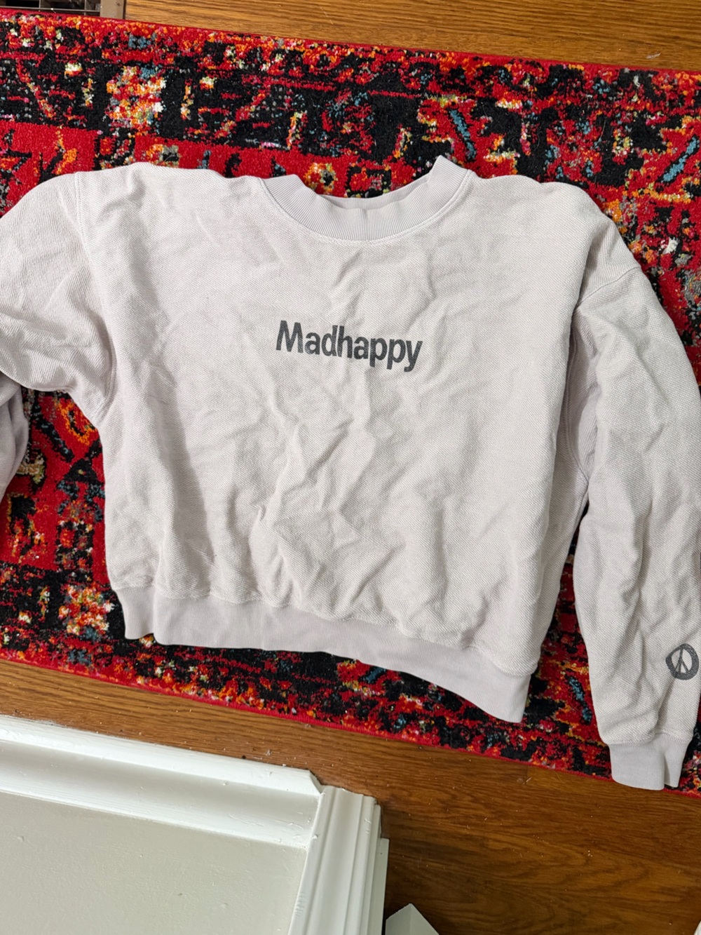 Madhappy Light Gray Logo Crew Sweatshirt